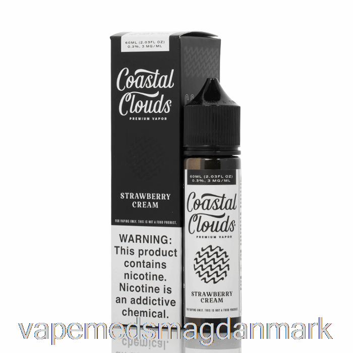 Vape Med Smag Jordbærcreme - Coastal Clouds Co. - 60ml 6mg